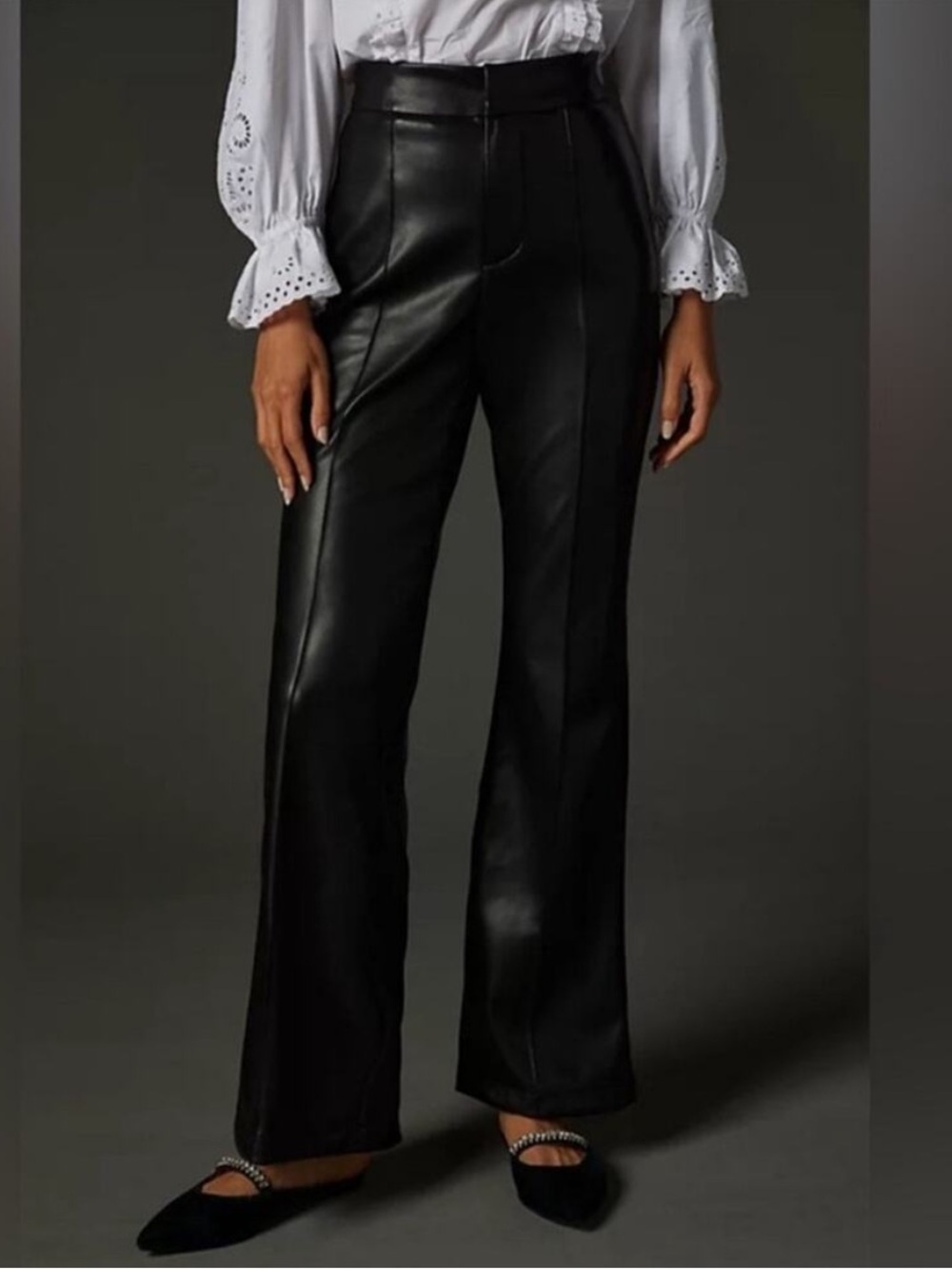Avec Les Filles Faux-Ever Vegan Leather High Waisted Straight Leg Pants